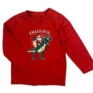 XMASAURUS Holiday Dino Santa Shirt size 18 Months